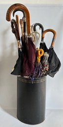 Vintage Umbrellas Including Bakelite, Sterling Silver & Hand Carved Wood Handles (Over 15)