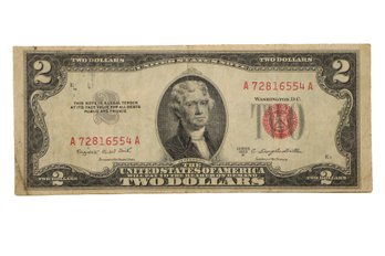 1953-B $2 Bill With Red Seal