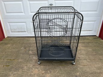 Animal Cage With Adjustable Interior Shelves