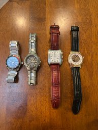 Lot Of 4 Men's Wrist Watches - BULOVA - FESTINA - STURHLING - CARAVELLE