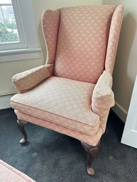 Pink Winged Back Chair