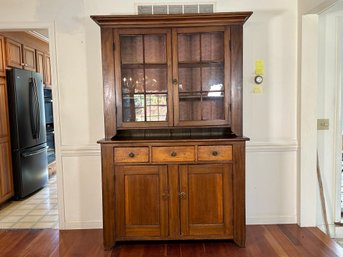 An Incredible Antique China Cabinet From The Historic Lane House Of Canton, CT