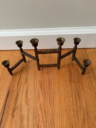 MCM Articulating Folding Brass Candelabra Holds 6 Tapers