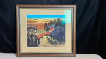 Asian Landscape Framed Painting