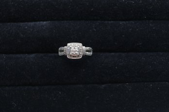 Sterling Silver Small Diamond Ring Size 8.50