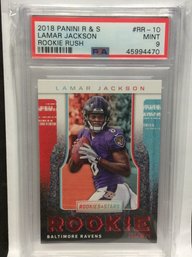 2018 Panini Rookies & Stars Rookie Rush Lamar Jackson PSA 10 - M