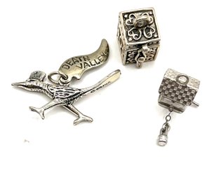 Vintage Sterling Silver Lot Of 3 Charms