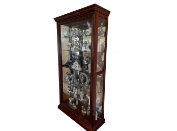 Beautiful Large Solid  Wood Display Cabinet With Sliding Front Glass Doors