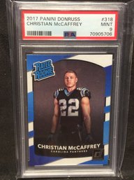 2017 Panini Donruss Christian McCaffrey Rated Rookie PSA 9 - M