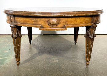 A Vintage Fruitwood Parquetry Top Coffee Table