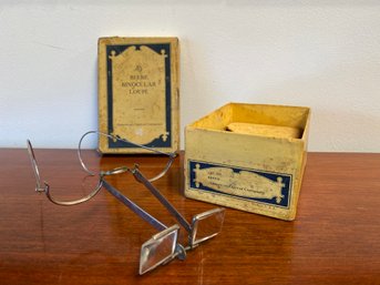 American Optical Binocular Loupe In Original Box Rare Jewelers Surgical Watchmaker Fine Work