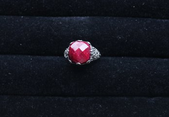 Sterling Silver Ruby Ring Size 6