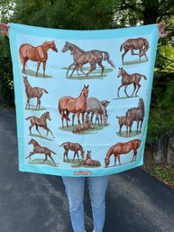 Julie Wear Equestrian Bluegrass Silk Scarf