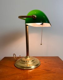 Emerald Green Banker's Lamp