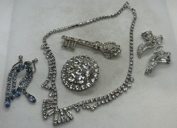 Vintage 1930s-1950s Rhinestone Jewelry