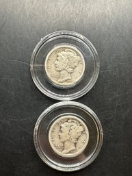 2 Mercury Dimes 1926, 1928