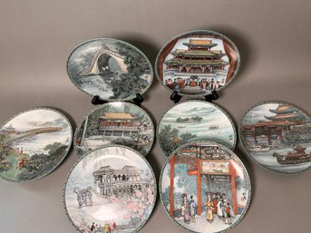 Wonderful Set Of 1980s Imperial Jingdezhen Porcelain Plates