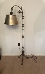 Antique Ornate Floor Standing Bridge Arm Floor Lamp