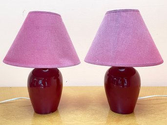 A Pair Of Ceramic Accent Lamps