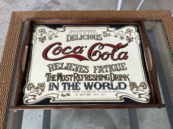 Vintage Coca Cola Mirror Tray