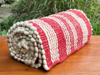 Red/White Crate And Barrel Cotton Runner 14' X 90'