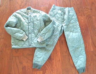 Vintage USAF Military Quilted Liner Pants And Jacket