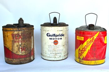 Petroliana - Texas, Gulf, And More Gas Cans