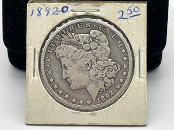 1892-o Morgan Silver Dollar.