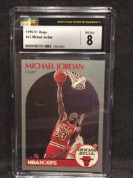 1990-91 NBA Hoops Michael Jordan CSG 8 -m