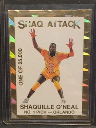Shaquille O'Neal Limited Edition Shaq Attack Rookie Promo Card - M