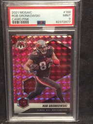 2021 Panini Mosaic Rob Gronkowski Camo Pink PSA 9 - M