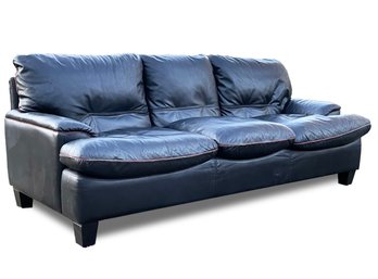 A Vintage Leather Sofa By Maurice Villency