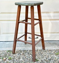 A Painted Wood Stool