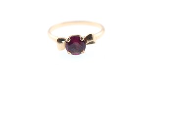 Vintage 10k Yellow Gold Amethyst Ring Size 6