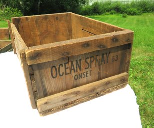 Ocean Spray Wood Crate Onset Ma  63 1 Of 4