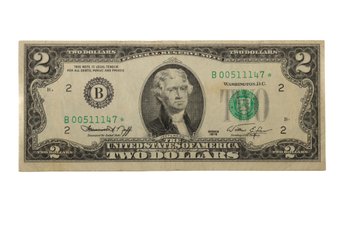 1976 $2 Bill Green Seal * Star Note