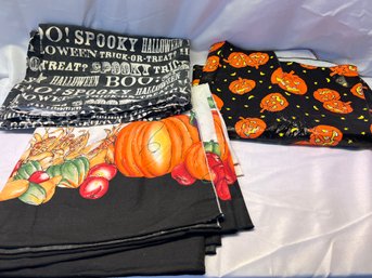 Grouping Of Halloween/Fall Tablecloths