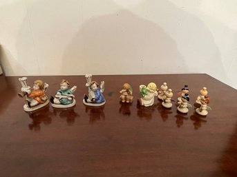 Lot Of Wooden And Ceramic Angel Figurines