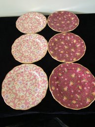 6 Piece Floral Designed Plate Collection