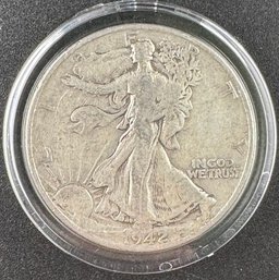 1942 Walking Liberty Silver Half Dollar