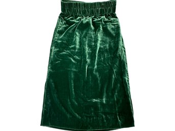 J Crew Green Velvet Lined Skirt - Size XS