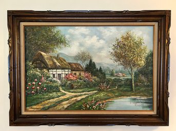 Framed  Oil Painting Signed By Artist B. Trapp