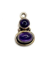 Vintage Sterling Silver Purple Color Stone Pendant