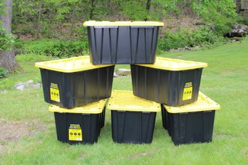 Lot Of Six New Strong Box Storage Containers