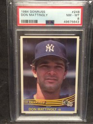 1984 Donruss Don Mattingly Rookie Card PSA 8 - M