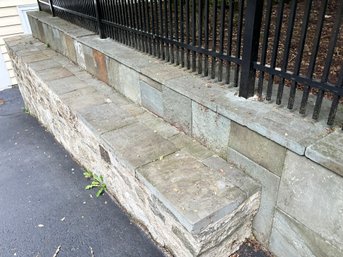 Bluestone Capstones From The Back Retaining Wall And Ledge