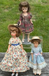 3 Vintage Dolls: 1963 Tammy & 1964 Pepper 1957 Jill Vogue Doll W/stand Original Outfits ( READ Description)