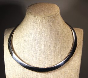 FINE HEAVY STERLING SILVER MILOR NECKLACE SUPER FINE LINKED