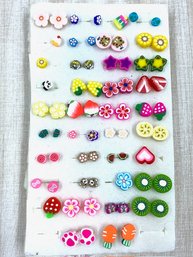 Large Assortment Of Youth Stud Earrings