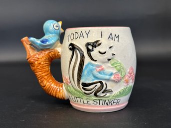 Vintage Kitsch: Little Stinker/Little Dear Whistler Mug, Made In Japan